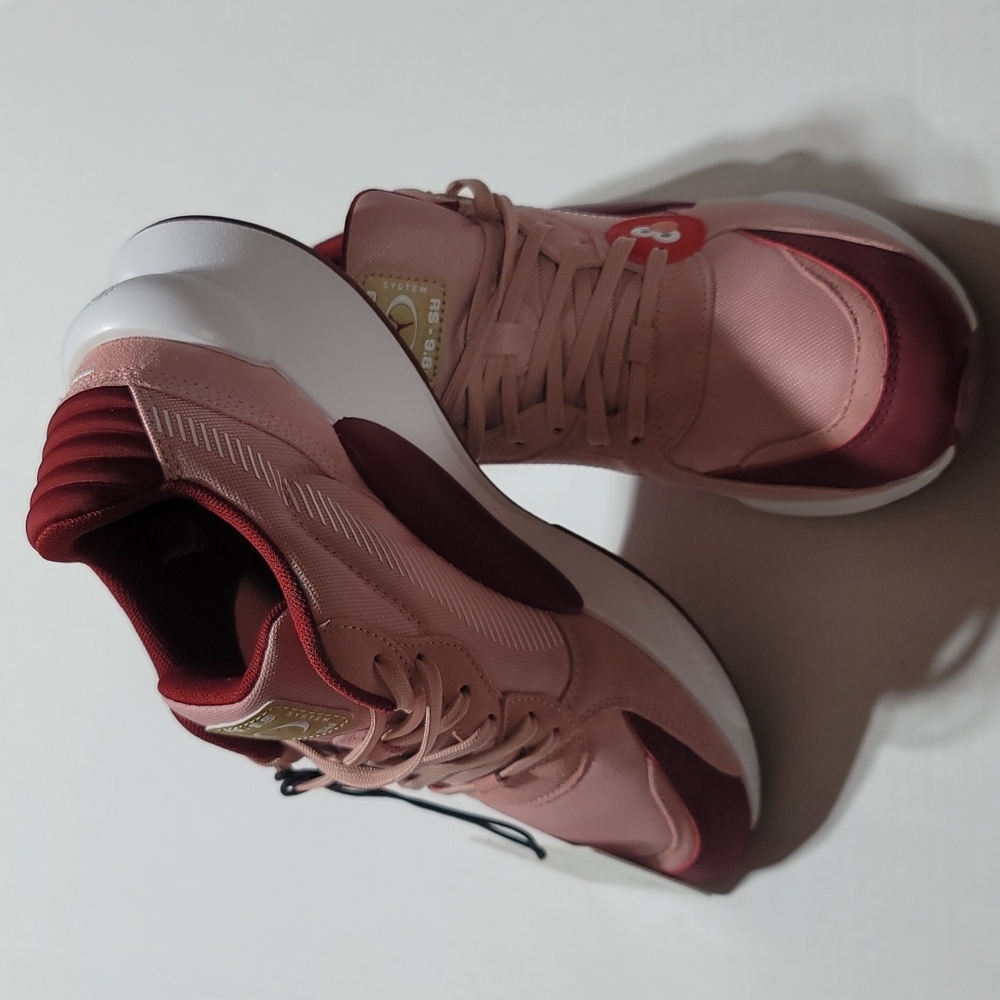 PUMA BIG KID PINK SNEAKERS  BURGUNDY RS 9.8 SESAME STREET 50TH ANNIVERSARY SZ 7 - Picture 11 of 12